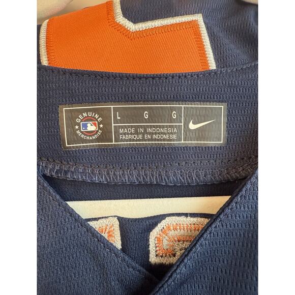 Houston Astros Jersey NWT Nike #30 Tucker Men’s LG Blue MLB Baseball NEW - Picture 6 of 10